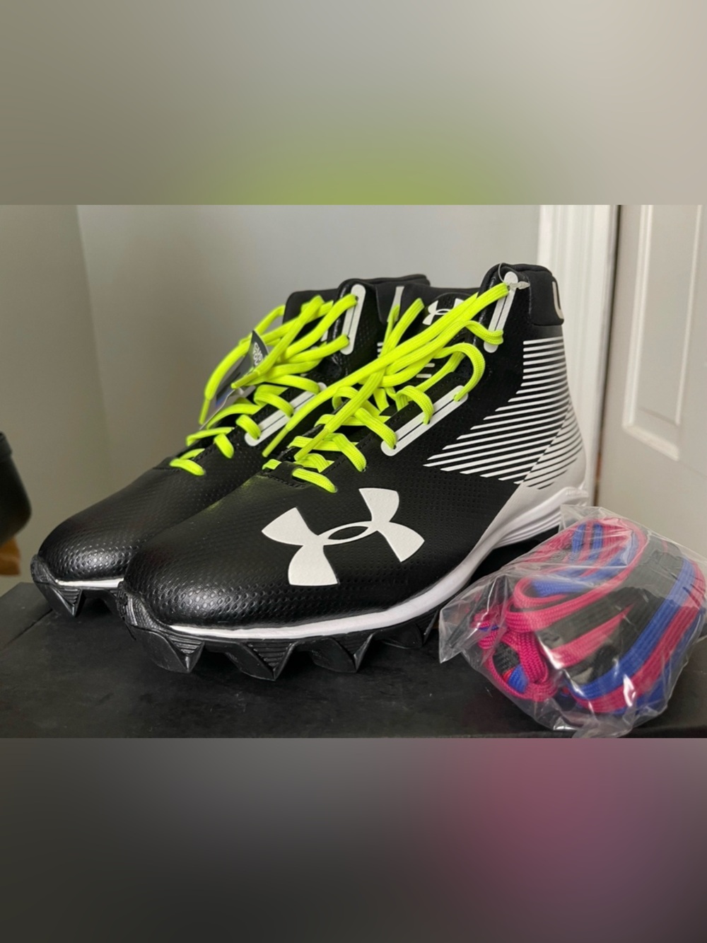 Under Armour Black & Neon Yellow Men's Soccer Cleats